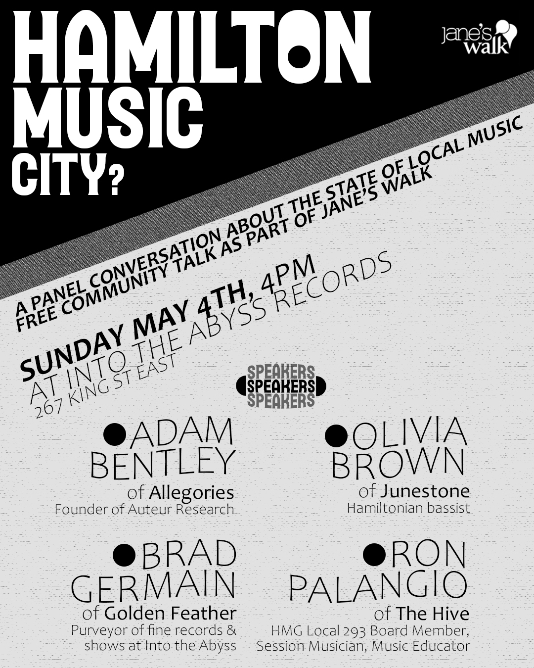 Jane's Walk Music Panel May 4
